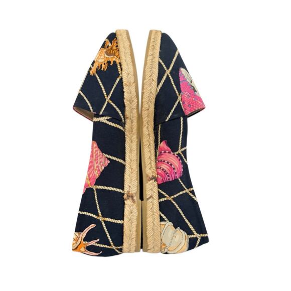 Gucci Vintage Seashell Print Canvas Espadrilles Flat EU Size 39 US Size 9 - Picture 8 of 13